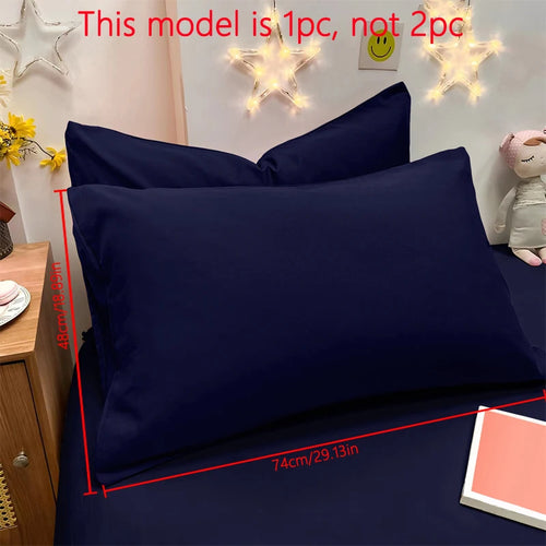 1 Piece Of Matte Solid Color Pillowcase, Bedroom Pocket Sealed Soft