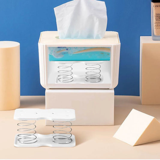 Automatic Tissue Box Tissue Dispenser Spring Loaded Tissue Holder