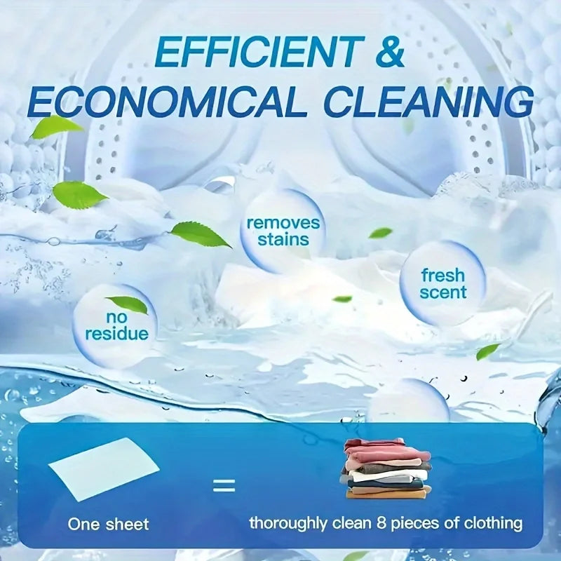 50Pcs Plastic-Free Laundry Detergent Tablets, Hypoallergenic