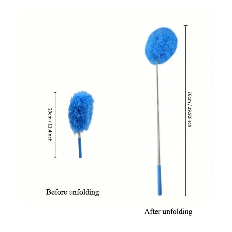 1PC Microfiber Ceiling Fan Duster Extends Up To 80cm Long Handled Dust