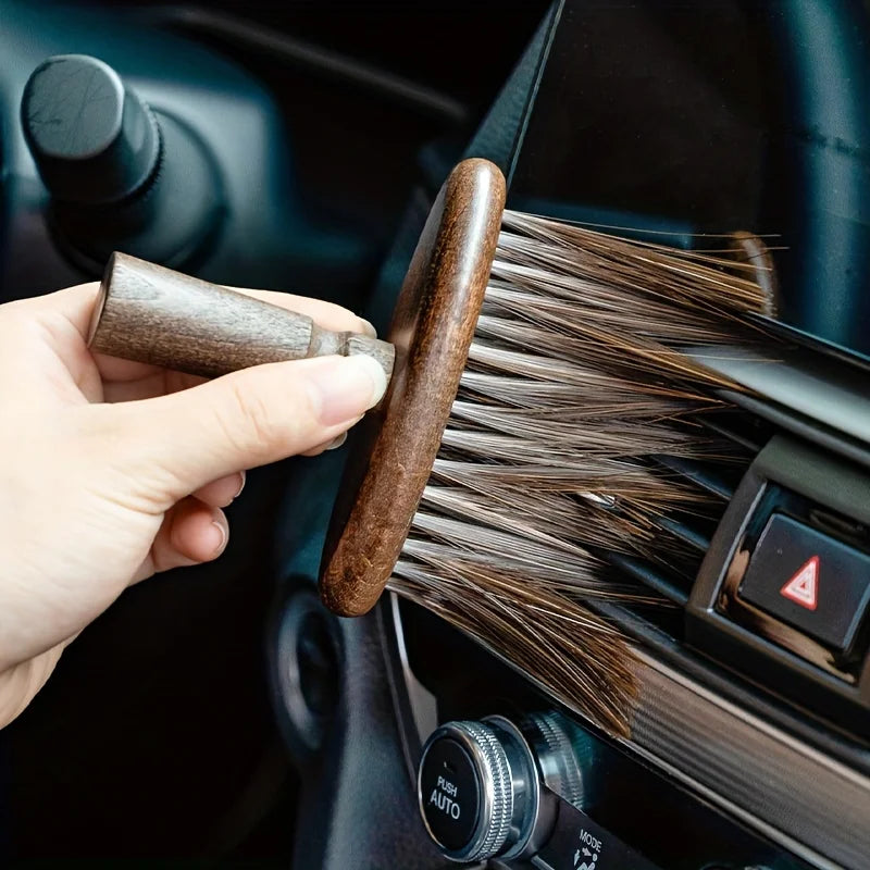 Walnut Wood Coffee Grinder Cleaning Brush - Soft Bristle, Multi-Use