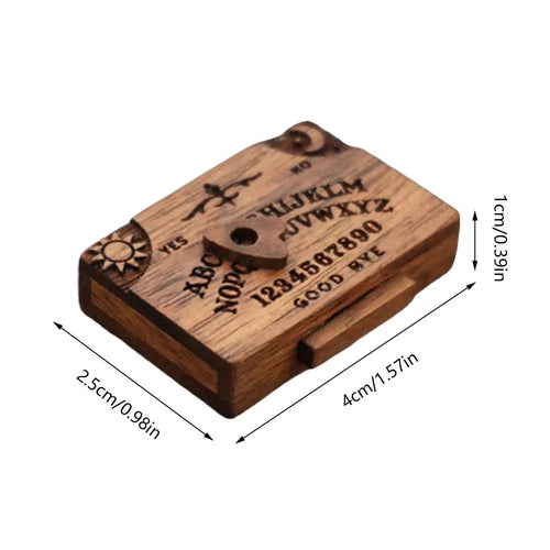 Mini Ouija Board With Drawer Wooden Miniature Spirit Board Miniatures