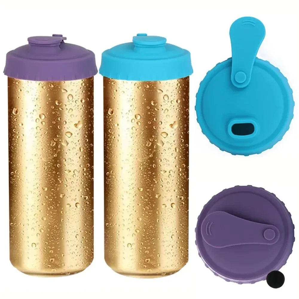 Silicone Soda Can Lid Reusable Can Stopper for Soda Beer Drinks Juice