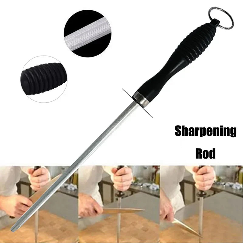 26cm Professional Carbon Steel Knife Sharpener Rod Durable Knife