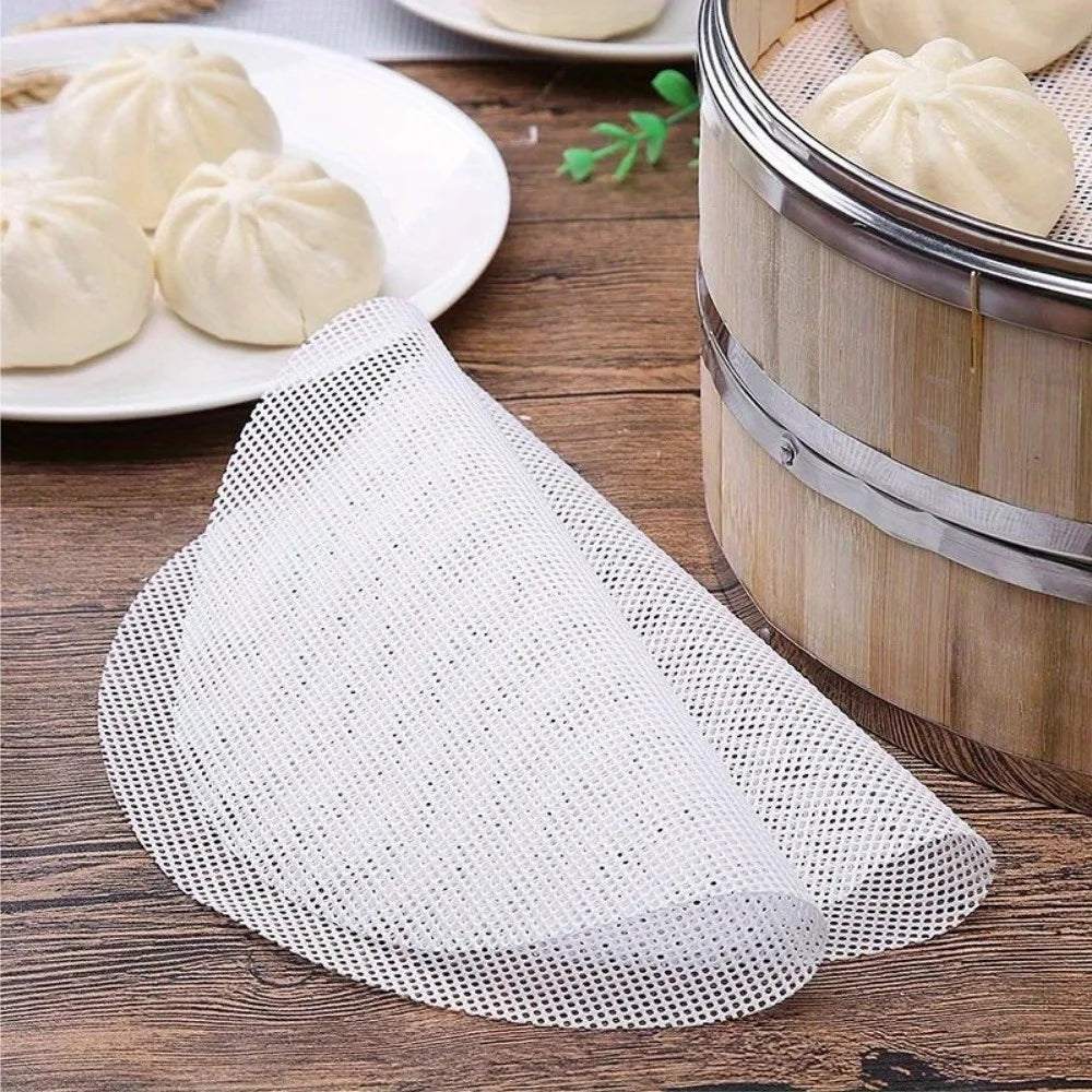 3pcs/set Reusable Silicone Non-Stick Steamer Liners, Round Steaming