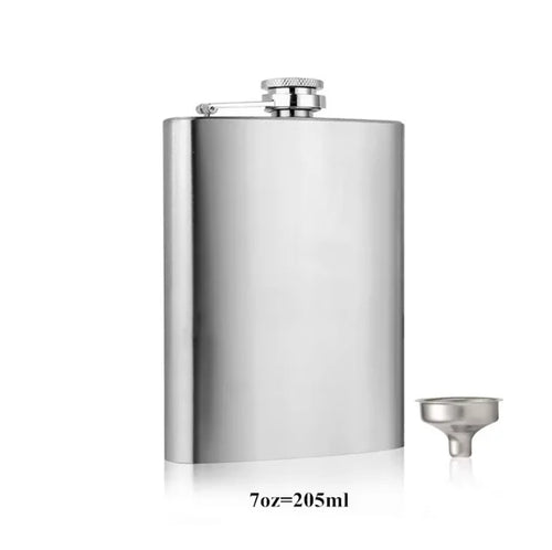LMETJMA 10 oz Stainless Steel Hip Flask with Funnel Pocket Hip Flask