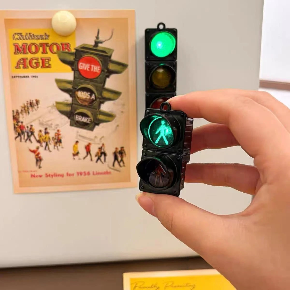 New Traffic Light Magnetic Refrigerator Stickers Traffic Toy