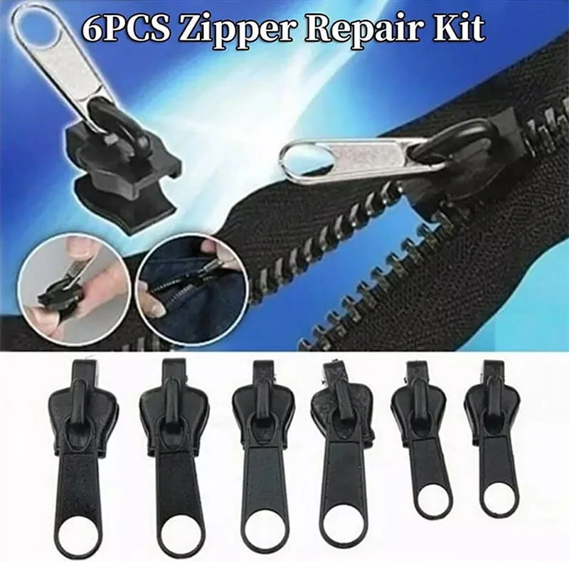 6/36pcs Fix Zip Puller Universal Instant Zippers Fix Zipper Repair Kit