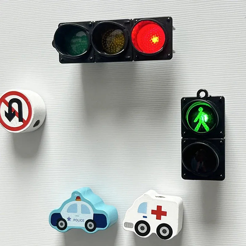 Traffic Toy Pedestrian Light New Traffic Light Magnetic Refrigerator