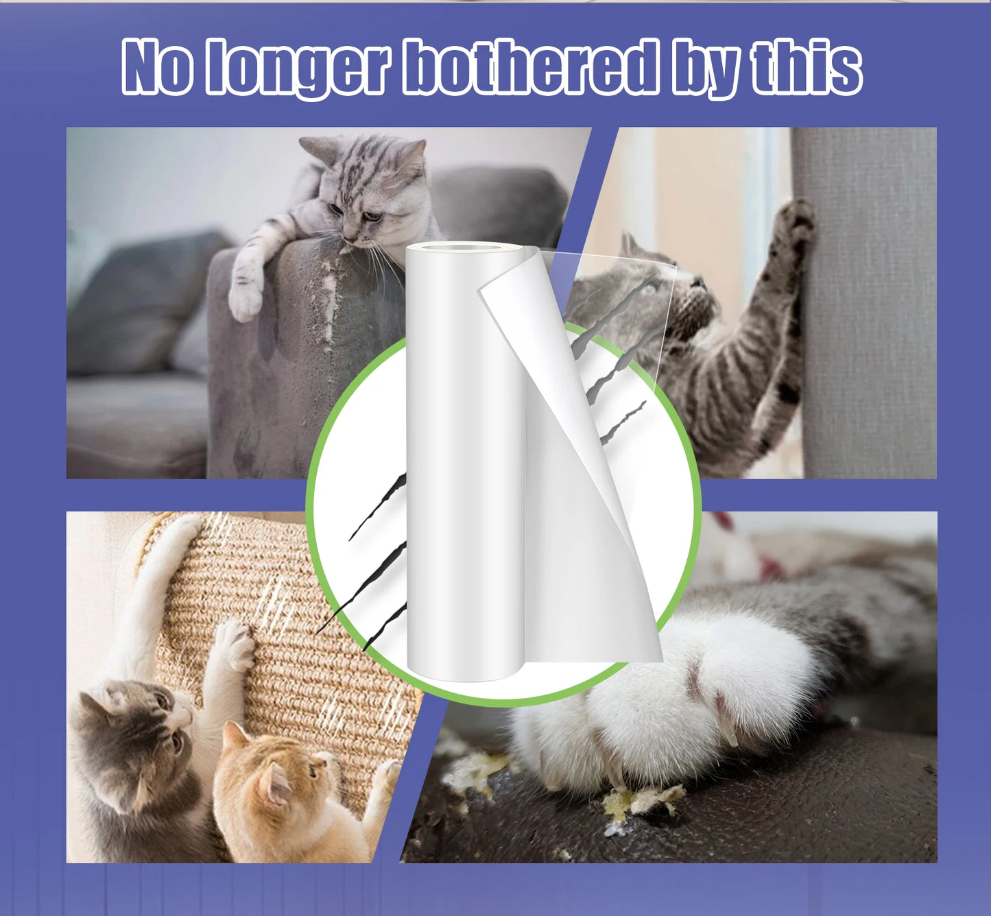 Anti Cat Scratch Furniture Protector, Single-Sided Sticky Couch