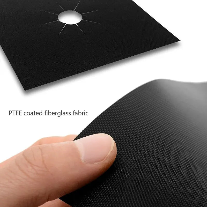 4 Piece Gas Stove Protector Cooker Lid Liner Cleaning Pad For Kitchen