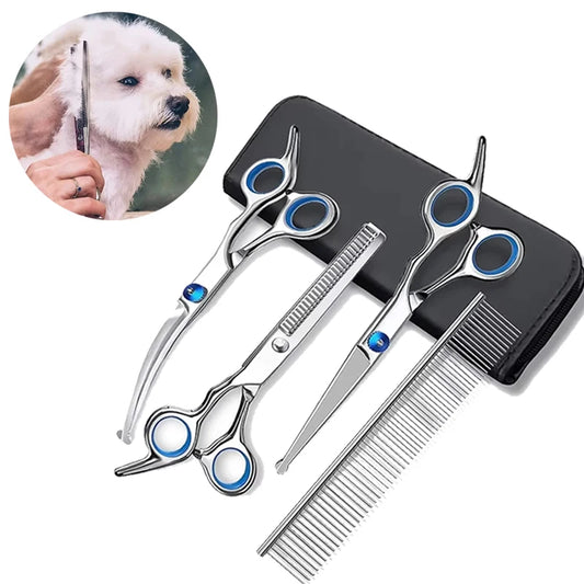 New Safty Pet Grooming Scissors Round Head Professional Stainless