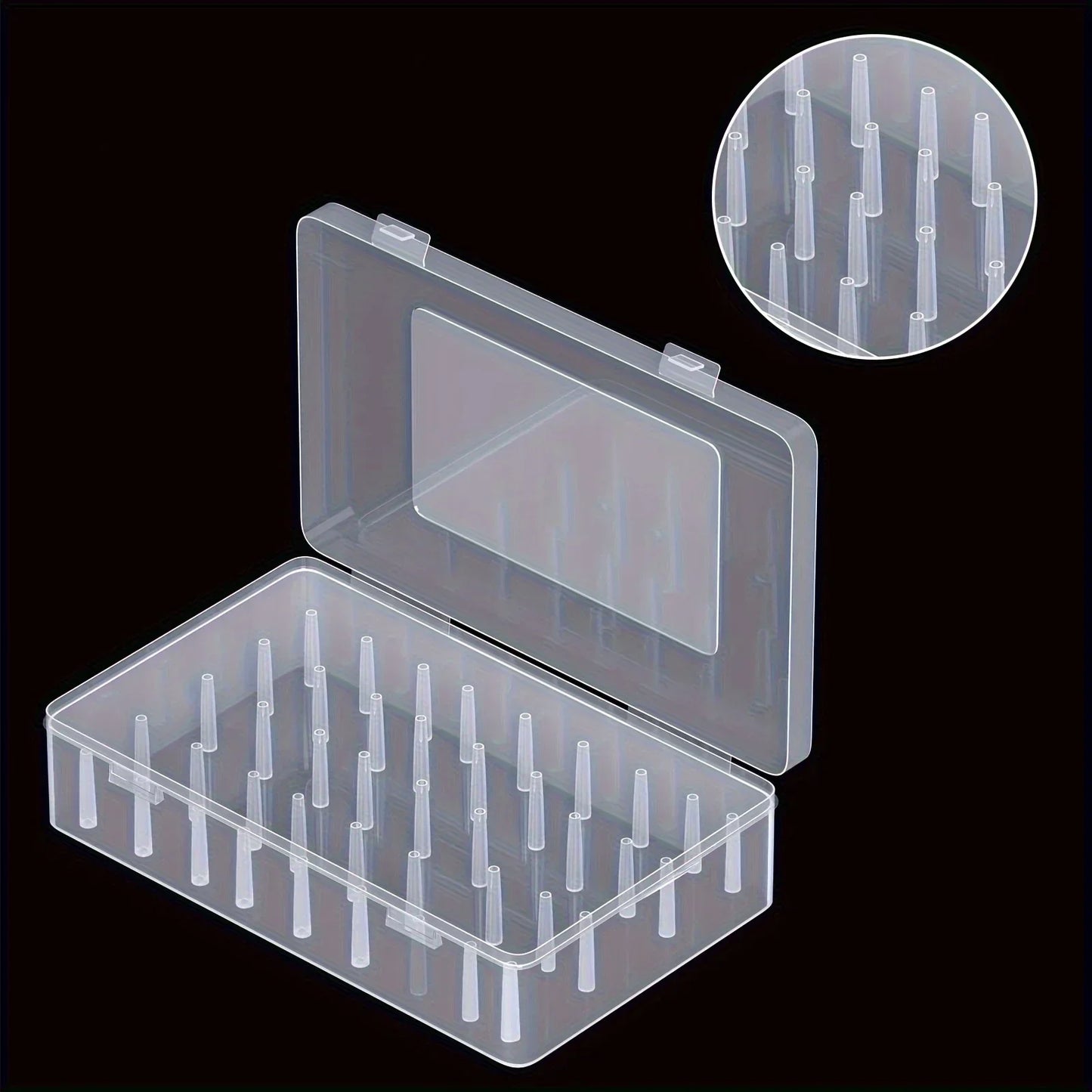 42 roll sewing thread storage box, transparent PP plastic embroidery