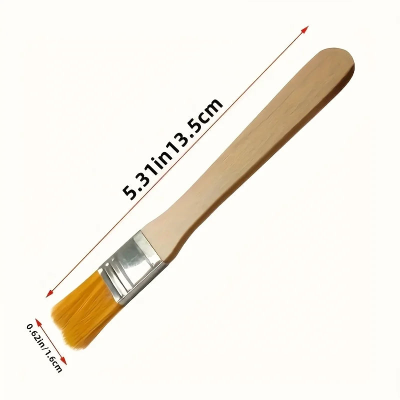 10Pcs Wooden Handle Nylon Bristle Paint Brush for Oil Painting,