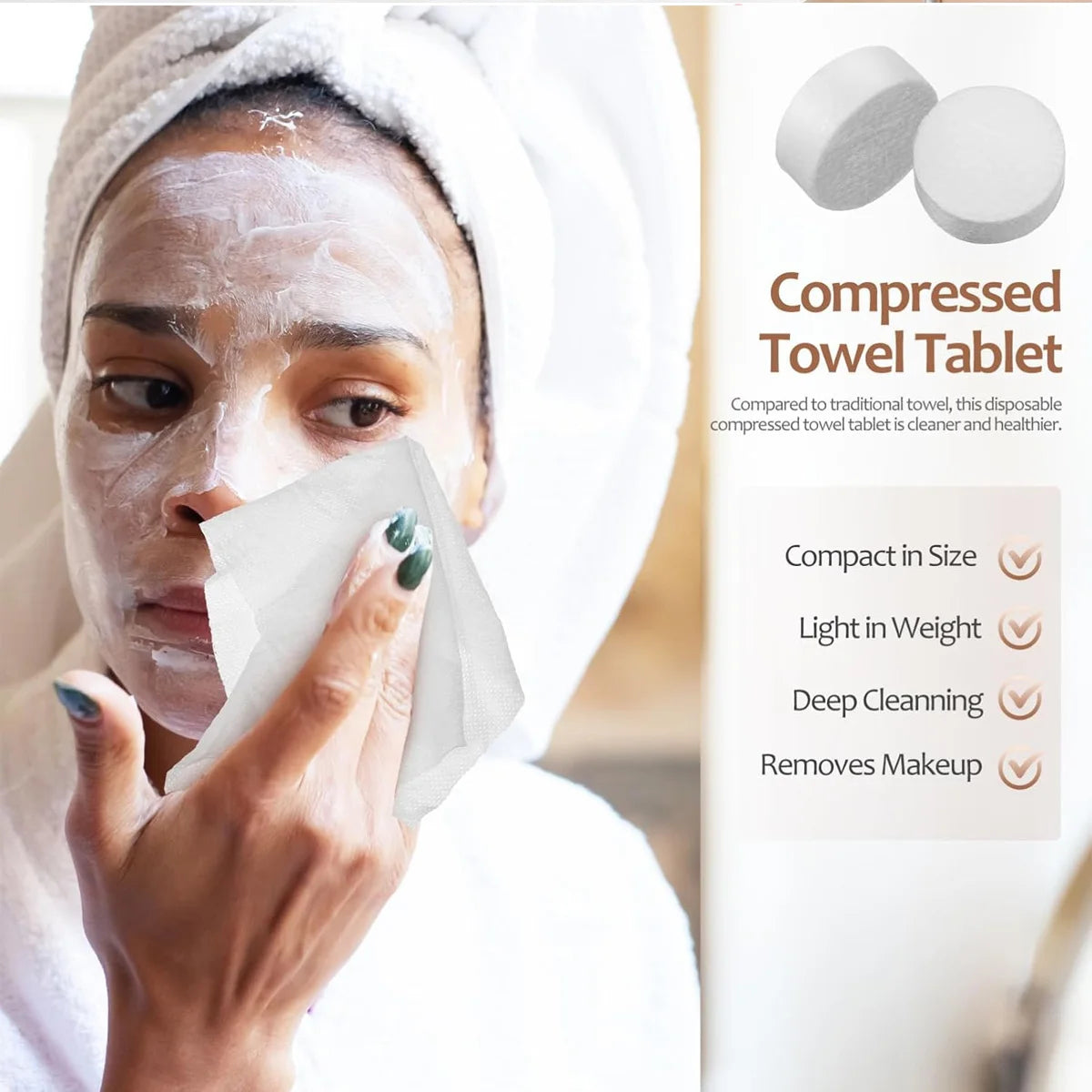 Compressed Towel Disposable Portable Face Towel Cotton Coin Tissue