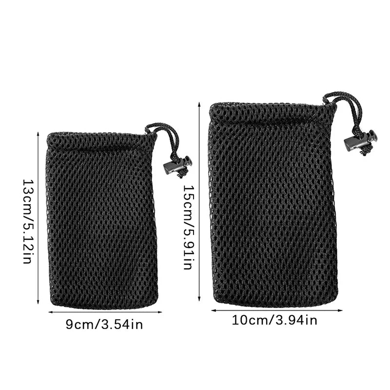 Nylon Mesh Drawstring Storage Pouch Bag Multi Purpose Travel & Outdoor