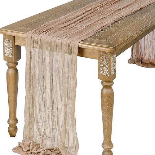 Semi-Sheer Gauze Table Runner Sage Cheesecloth Table Setting Dining