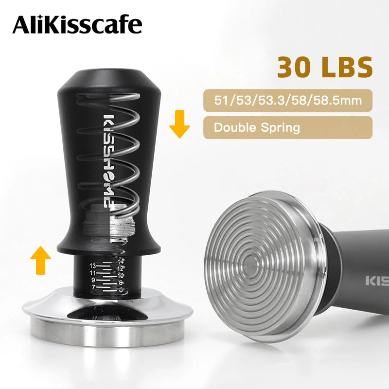 Coffee Tamper 30lb Constant Pressure Calibrated Double Spring 51mm
