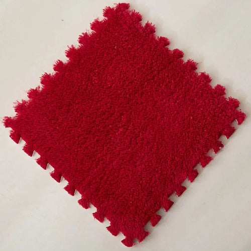 30*30CM Soft Plush Children Kids Rug Play Mat Puzzle Carpet Warm