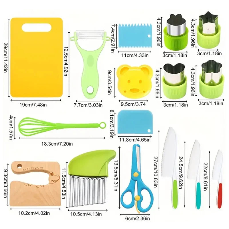 Kids Cooking Cutter Set Kids Knife Toddler Cutter Plastic Cake Fruit