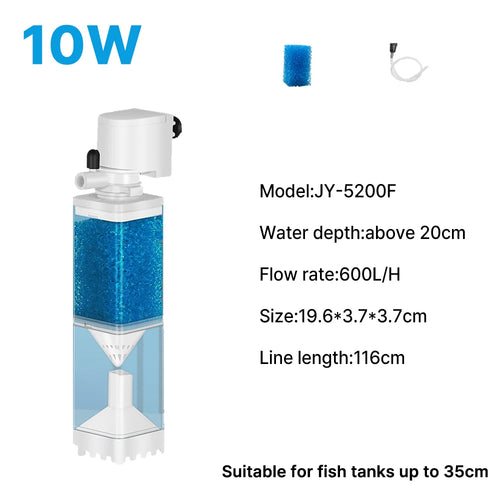 Aquarium Filter Pump Fish Tank Submersible Silent Air Oxygen Aerator