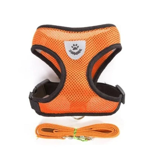 Cat Dog Harness with Lead Leash Adjustable Vest Polyester Mesh
