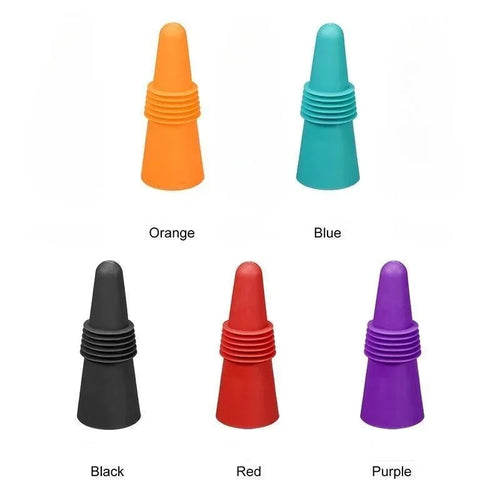 Silicone Wine and Beverage Bottle Cap Set Leak Proof Champagne Bottles