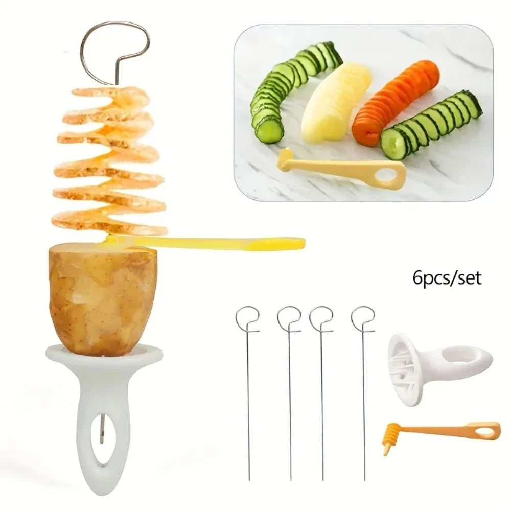 Tornado Spiral Potato Chip Slicer Stainless Steel Manual Slicer Fry