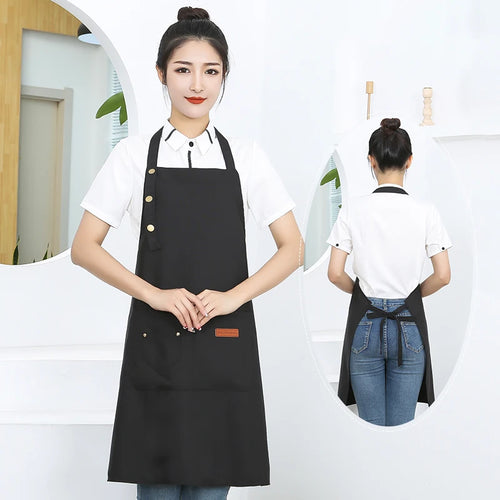 New Fashion Kitchen Aprons for Woman Men Chef Work Apron for Grill
