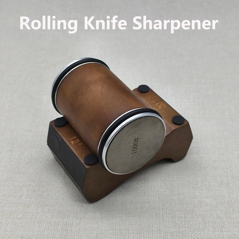 2025 New Design Rolling Knife Sharpener 4 Angle 12/15/18/20 Wooden