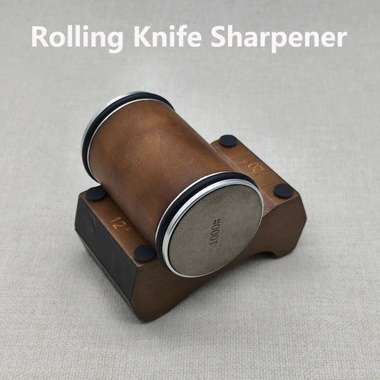 2025 New Design Rolling Knife Sharpener 4 Angle 12/15/18/20 Wooden