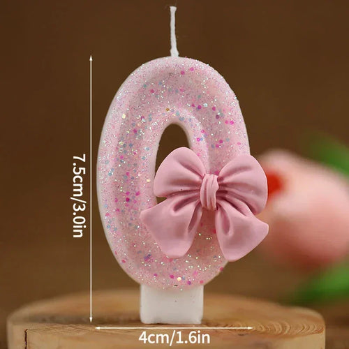 New Number Cake Candle Pink Glitter Birthday Candle 1 2 3 4 5 6 7 8 9
