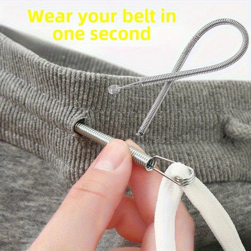 Bendable Spring Drawstring Threader Clip Pants Hoodies Elastic Band