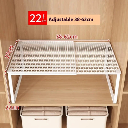 Retractable Wardrobe Storage Layered Organizer, Clothes Rack Internal