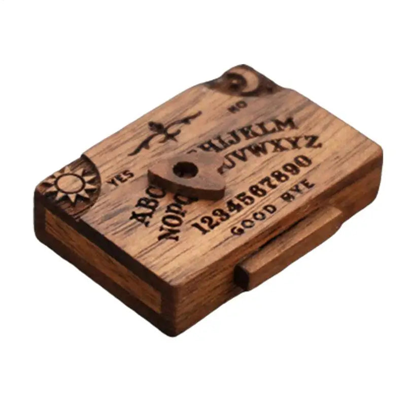 Mini Ouija Board With Drawer Wooden Miniature Spirit Board Miniatures