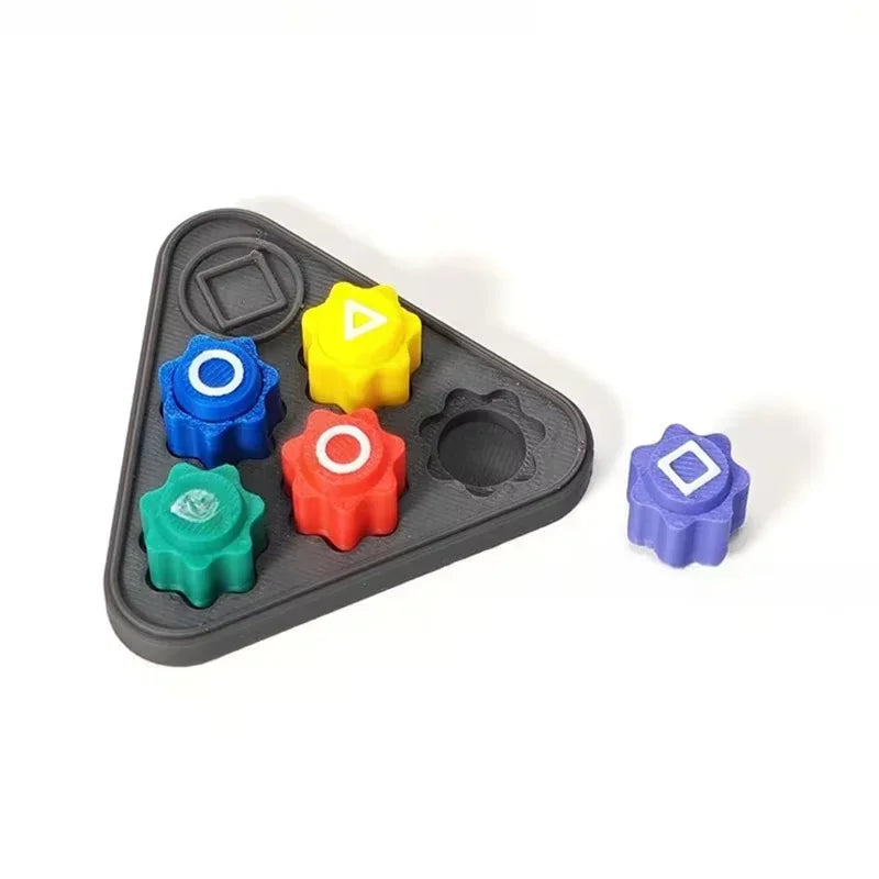 3d Printing Calamari Game Dice Party Game Props Square Circle Triangle
