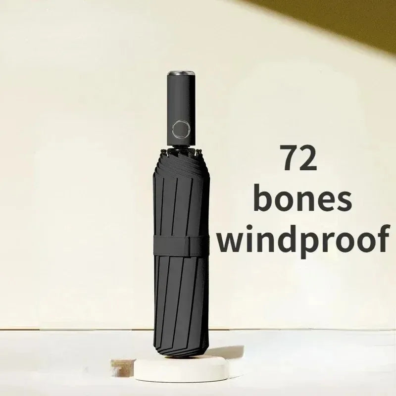72 Bone Super Strong Windproof Automatic Folding Men Umbrella
