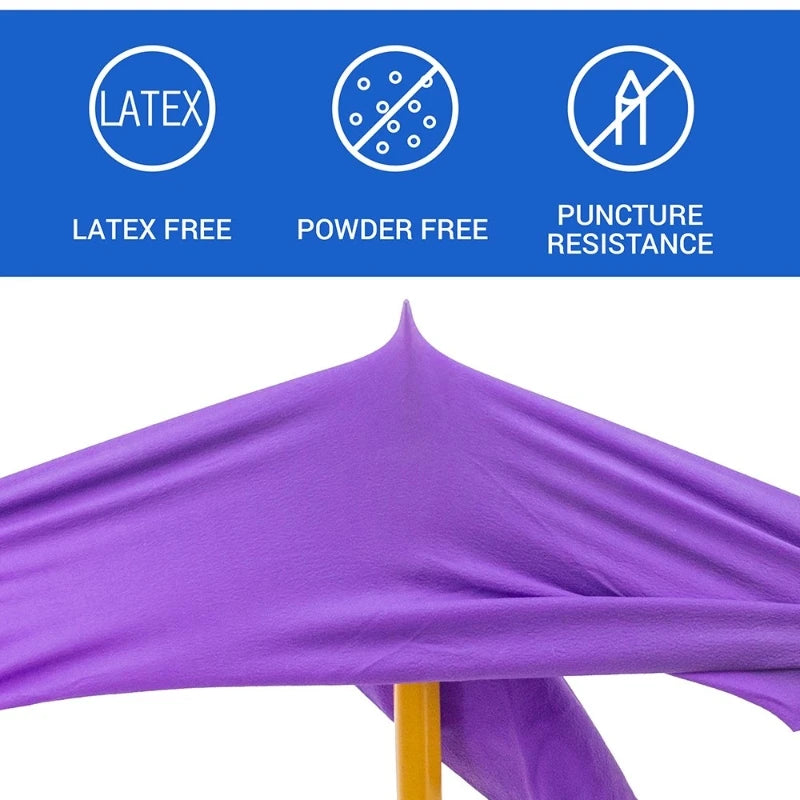 5Mil Heavy Duty Purple Nitrile Gloves Disposable Household Cleaning