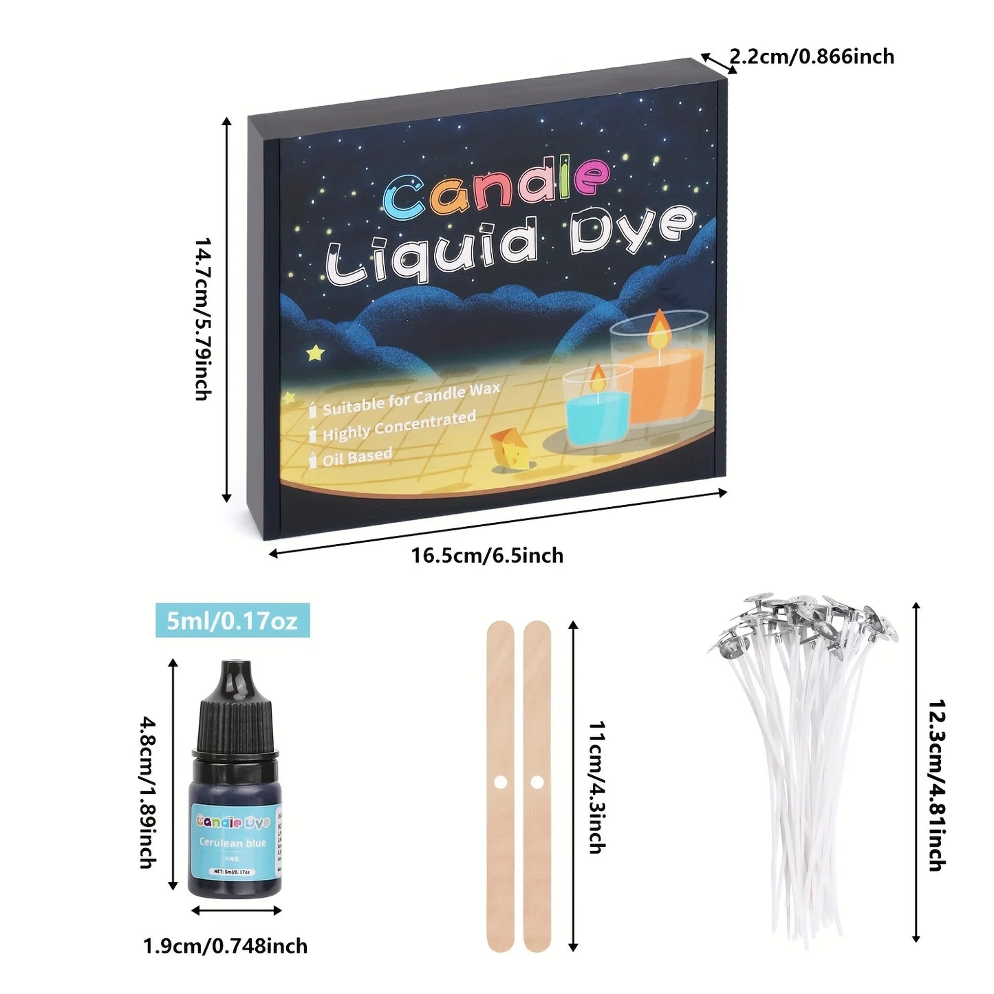 Blingfun Candle Dyes - Pro Candle & Soap Oil Dyes (24 Colors), Vibrant