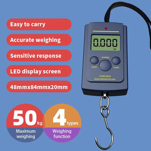 1PC Multifunctional Mini 40kg/10g Electronic Hanging Fishing Luggage