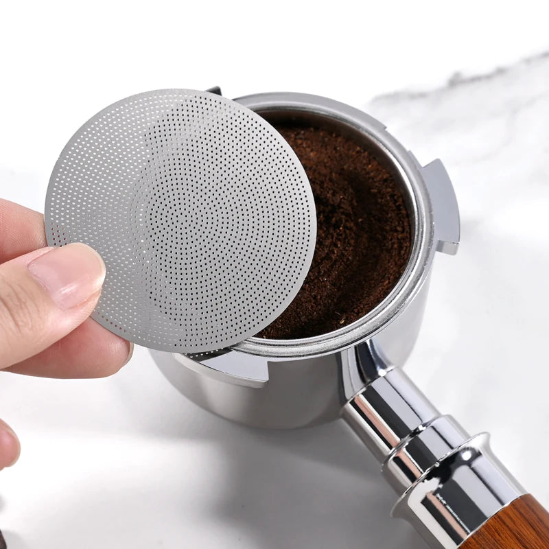 Espresso Puck Screen Coffee Filter Reusable Stainless Steel Holder