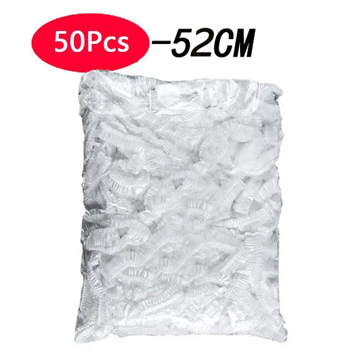 50 Pieces Disposable Food Cover Plastic Wrap Food Grade Fruit And