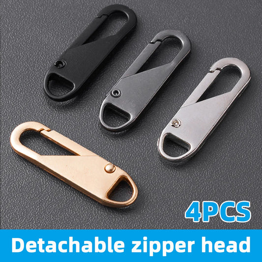 4PCS Zipper Head Replacement Parts Reusable Detachable Durable Multi