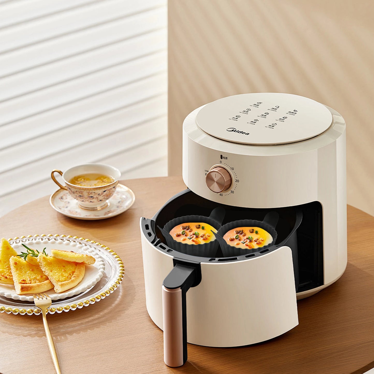 Silicone Air Fryer Egg Poacher Silicone Cupcake Baking Cups Ramekins