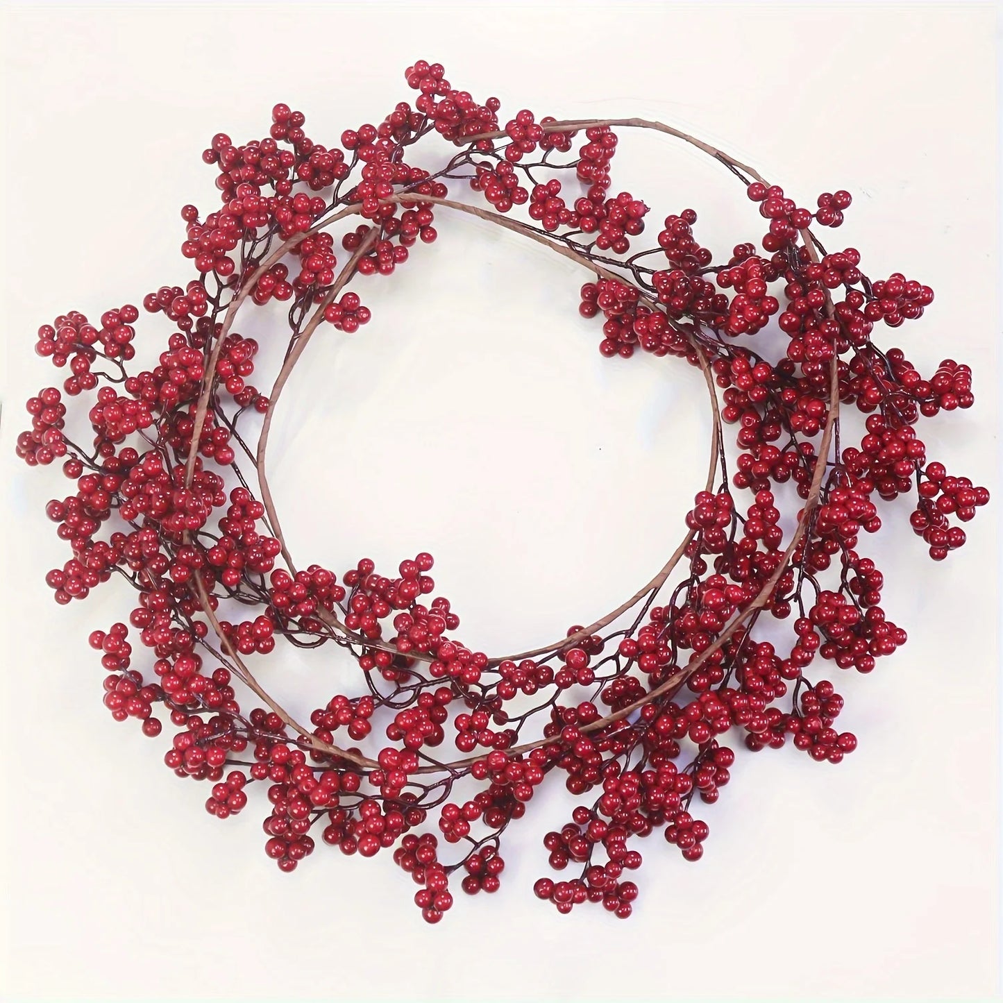 1pc 190cm Artificial Cranberry Vine, Christmas - Suitable for Dining
