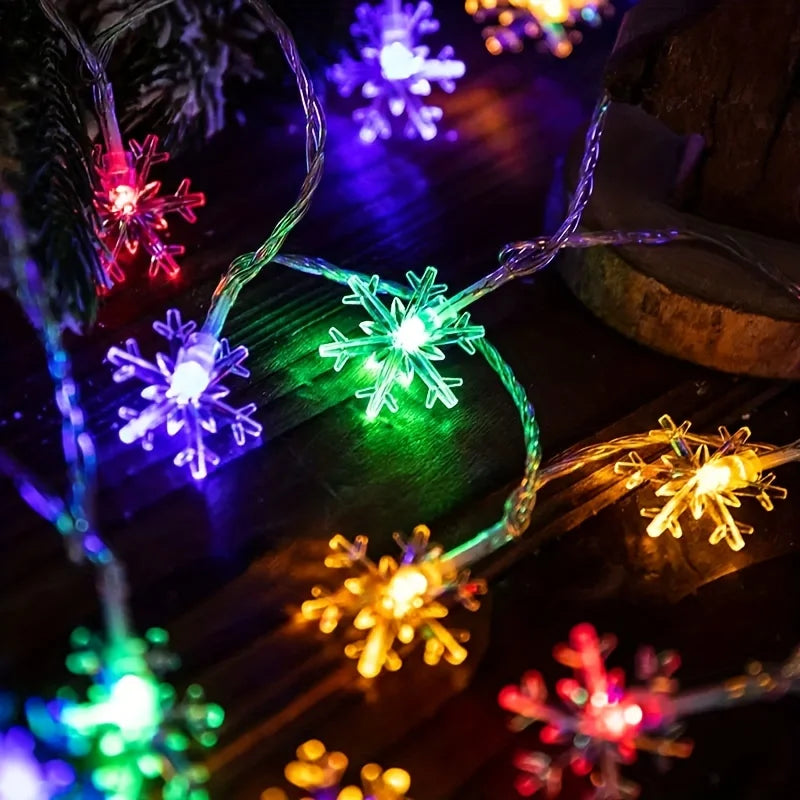 3m LED Snowflake Curtain Lights, Romantic Christmas Curtain String