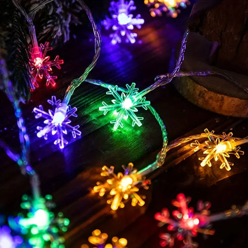 3m LED Snowflake Curtain Lights, Romantic Christmas Curtain String