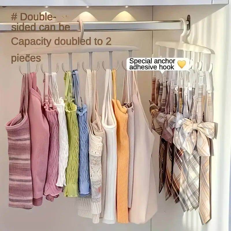 12-Hook Rotating Hanger – Space-Saving Closet Organizer for Ties,
