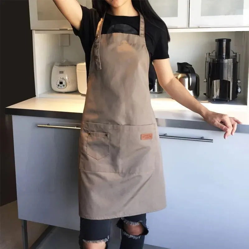 New Fashion Kitchen Aprons for Woman Men Chef Work Apron for Grill