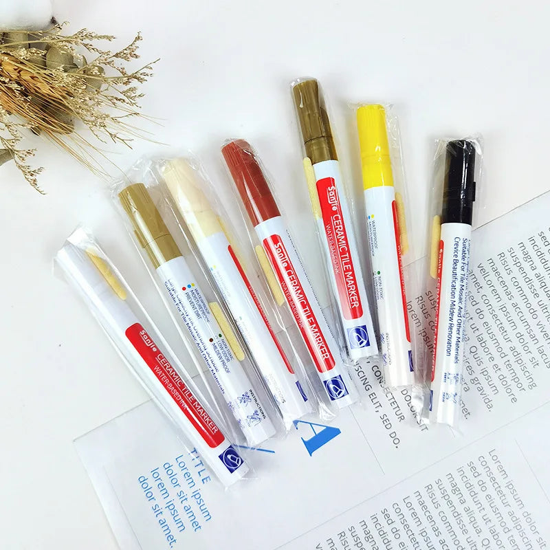 1/3 Pcs Waterproof White Marker Pen Wall Seam Repair Tiles Grout